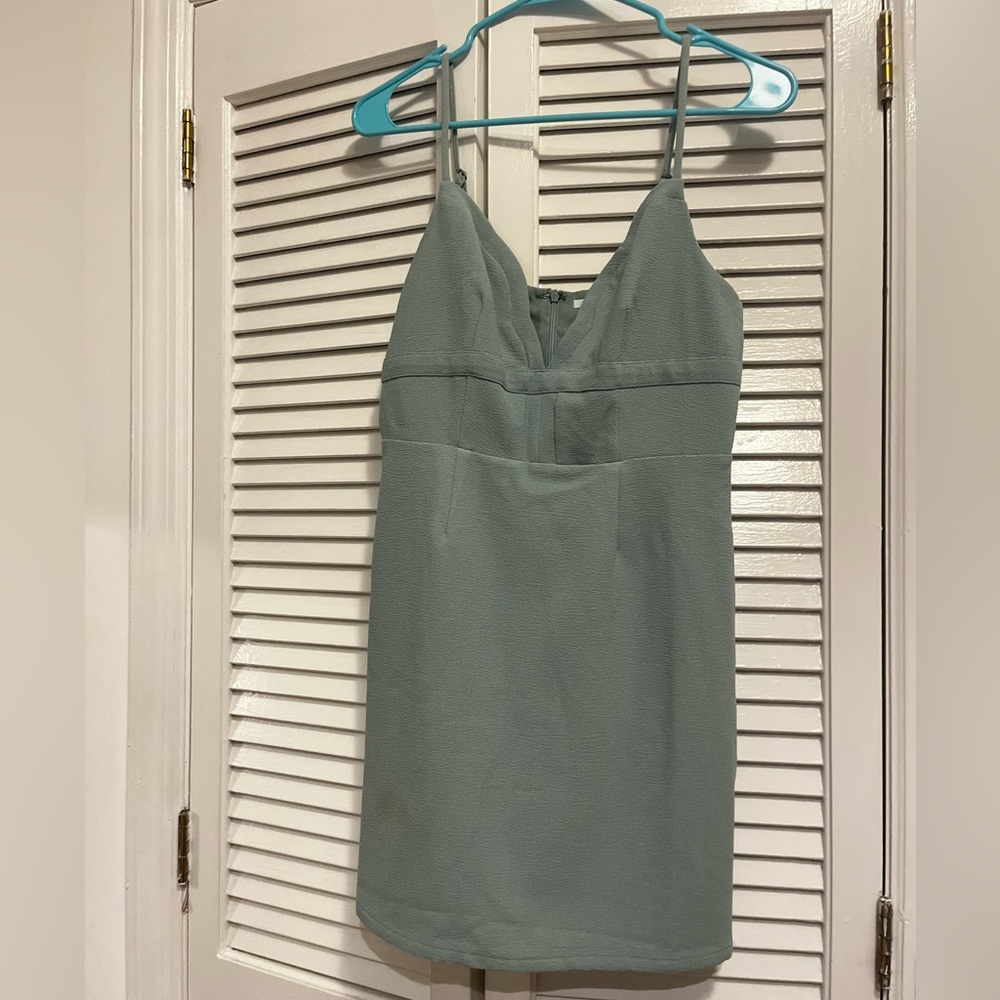 urban outfitters kimchi blue sage green mini dress